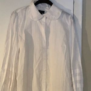 Puff sleeve long sleeve button down